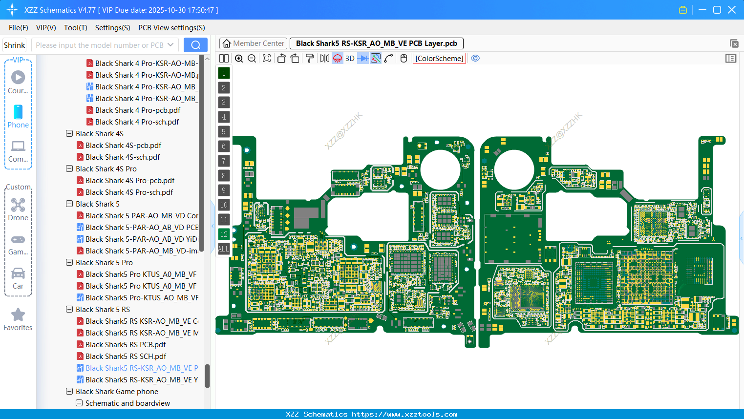Xiaomi Black Shark5 RS-KSR_AO_MB_VE PCB Layer